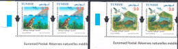 2025/Tunisie/Euromed Postal/Réserves Naturelles Méditerranéennes :Faune & Flore/en Paire  4V - MNH****** - Eagles & Birds Of Prey