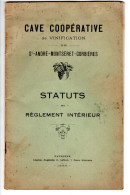 CAVE COOPERATIVE De VINIFICATION De SAINT ANDRE MONTSERET CORBIERES . Statuts Et Règlement Intérieur 1936 - Autres & Non Classés