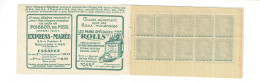 S 93 Carnet Pasteur 10 C. Petit Pain Tortosa Et Bon Génie  Avec Publicité Marée Express Luxe - 1922-26 Pasteur
