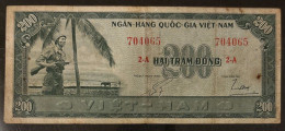 South Viet Nam Vietnam 200 Dong VF Banknote Note 1955 - Pick# 14 / 2 Photos - Vietnam