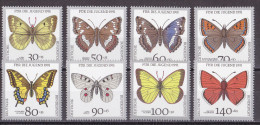 Bund 1991 - Mi.Nr. 1512 - 1519 - Postfrisch MNH - Tiere Animals Schmetterlinge Butterflies - Vlinders