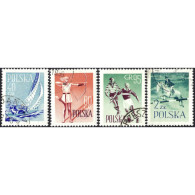 1959, Poland, 40gr-2zl, Fischer #941-#944, Intaglio, UnWmk, P12½:12¾, Used - Used Stamps