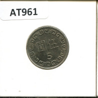 5 YUAN 1989 TAIWAN Münze #AT961.D.A - Taiwán