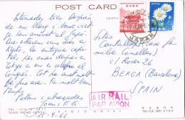 59088. Postal Aerea KYOTO (Japon) 1966. Vista Fiestas HOTEL KYOTO - Lettres & Documents