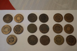 Lot De 17 Monnaies - Un Décime 1814 - An 5 - An 7 - An 8 - 1792-1804 1ère République (An I – An XII)