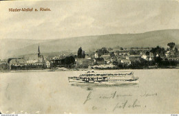 035 183 - CPA - Thèmes - Transports - Bateaux - Nieder-Walluf A. Rhein - Dampfer