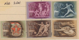 HONGRIE-1950- SPORT-P A -Y&T N°106 /110 N* -SÉRIE COMPLÈTE - Ungebraucht