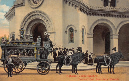 A812 Cuba Havana Funeral Car Cemetery Church Horses Ethnic Postcard - Otros & Sin Clasificación