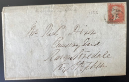 GB QV On Cover 1852 From Appleby , Lettre De Appleby 1852 Avec Texte Pour ? - Briefe U. Dokumente