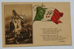 I862 Cartolina Militare Www1 Bandiera Italiana Versi Carducci - Other & Unclassified