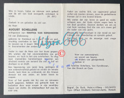 SCHELLENS August °HULSHOUT 1908 +LEUVEN 1984 - VAN KERCKHOVEN - VAN DEN BROECK - CAES - Avvisi Di Necrologio