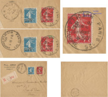 FRANCE - Yv. #277 WITH VARIETY ON REGISTERED COVER SENT FROM PARIS TO BAR LE DUC  - PARIS PNEUMATIC POST - 1934 - 1927-31 Caisse D'Amortissement