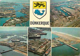 59 - Dunkerque - Vues Aériennes - Multivues - Blasons - CPM - Voir Scans Recto-Verso - Dunkerque
