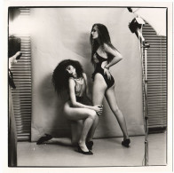 (6646-344) - Old Original 14x14 Vintage Photo Erotic Woman Young Lady Pin Up Model 1990s USSR Russia - Pin-Ups