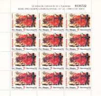 España Nº 3157 Al 3159 En Minipliegos De 12 Series Mismo Numero En Los Minipliegos - Fogli Completi
