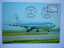 Avion / Airplane / SAS - SCANDINAVIAN AIRLINES SYSTEM / Airbus A300B2 / Carte Maximum - 1946-....: Modern Era