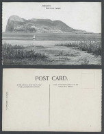 Gibraltar Old Postcard Rock From Campo, Sailing Boat Yacht, Panorama, V.B. Cumbo - Gibraltar