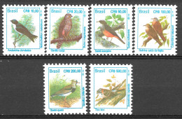 Brasil 1994 Pássaros Urbanos - Padrão Cruzeiro Real - CR$ RHM 700 A 705 - Ongebruikt
