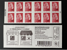 SPM St-Pierre-Et-Miquelon France 2022 Booklet MH Carnet 12 TP Marianne L'Engagée Numéro Adhésif Autocollant Salon 667ex - Cuadernillos