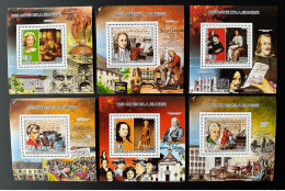 Centrafricaine Central Africa 1985 Mi. Bl. 351 - 356 Année De La Jeunesse Year Youth Jahr Jugend Vinci Bach Mozart Art - República Centroafricana