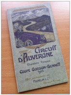 Carte Routière Michelin Circuit D'Auvergne Coupe Gordon-Bennett 1905 Race / Pokal REPRODUCTION - Roadmaps