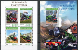 Mosambik 7220-7223 + Bl 884 Postfrisch Eisenbahn #IX011 - Mozambique