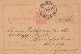 Mocambique 1894: Post Card  Beira To Leipzig - Mozambique