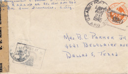 New Guinea 1945: US Army Postal Service, Censor To Dallas/Texas - Indonésie