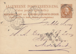 Ned. Indie 1884: Post Card To Rotterdam - Indonésie