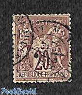 France 1876 20c Red/brown, Type I, Used, Used Or CTO - Oblitérés