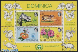 Dominica 1972 Environment Conference S/s, Mint NH, Nature - Animals (others & Mixed) - Environment - Flowers & Plants .. - Milieubescherming & Klimaat