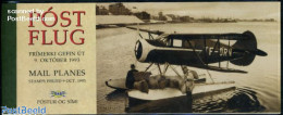 Iceland 1993 Postal Planes Booklet, Mint NH, Transport - Post - Stamp Booklets - Stamp Day - Aircraft & Aviation - Ungebraucht
