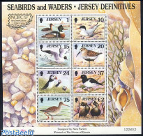 Jersey 1997 PACIFIC 97, Birds 8v M/s, Mint NH, Nature - Birds - Ducks - Puffins - Jersey