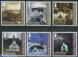 South Georgia / Falklands Dep. 2013 100 Years Grytviken Church 6v, Mint NH, Religion - Churches, Temples, Mosques, Syn.. - Churches & Cathedrals
