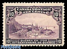 Canada 1908 10c, Stamp Out Of Set, Without Gum, Unused (hinged), Transport - Ships And Boats - Art - Castles & Fortifi.. - Nuovi