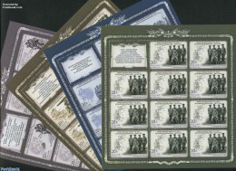 Russia 2014 World War I 4 M/ss, Mint NH, History - Various - Maps - World War I - Geographie