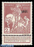 Belgium 1911 2c, Stamp Out Of Set, Unused (hinged), Nature - Horses - Nuevos