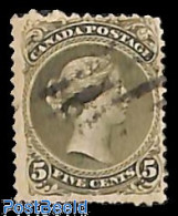 Canada 1868 5c, Bronzegreen, Used, Short Perfs On Bottom, Used Or CTO - Used Stamps