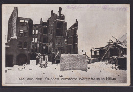 Ansichtskarte Mitau Lettland V. Russen Zerstörtes Warenhaus 1. Weltkrieg - Lettonia