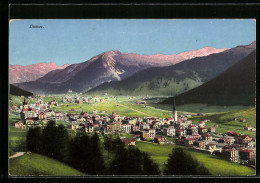 AK Davos, Ortsansicht Mit Bergpanorama - Davos