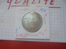 +++QUALITE+++3eme REICH 5 MARK 1936 "A" ARGENT+++ (A.3) - 5 Reichsmark