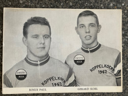 Paul & Koel - Amstel Bier - Carte Card 1962 - Cyclisme - Ciclismo - Wielrennen - Cycling