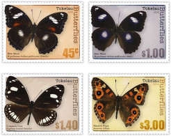 Tokelau 2013 Butterflies Set Of 4 Stamps MNH - Vlinders