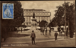 CPA Lisboa Lissabon Portugal, Praça Luís De Camões, Steinrelief - Andere & Zonder Classificatie