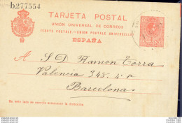 Año 1910 Edifil 49 Alfonso XIII Entero Postal Matasellos Cardedeu Barcelona Cod- Ci4345 - 1850-1931