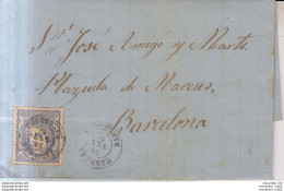 Año 1870 Edifil 107 Alegoria Carta Matasellos Tarrasa Barcelona Pablo Alegre Cod- Ci8494 - Briefe U. Dokumente