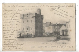 Port-Saint-Louis-du-Rhône (13) : La Place De La Tour En 1903 (animé, CP Pionnière) PF. - Andere & Zonder Classificatie