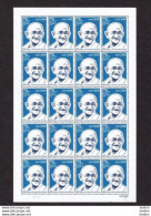SOUTH SUDAN Mahatma Gandhi Commemoration Issue - Full Sheet, 20x 1,500 SSP - Südsudan