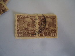 CRETE  AUSTRIA  EMPIRE  USED PAIR   STAMPS   15C - Crete