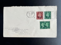 GREAT BRITAIN 1950 LETTER CATFORD TO LONDON 05-11-1950 GROOT BRITTANNIE STAMPS TANGIER - Covers & Documents